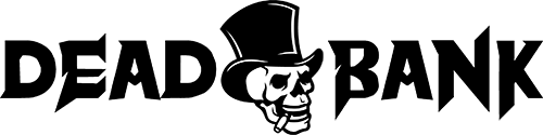 dead bank apparel black logo