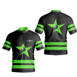 green star 8 ball billiard jersey shirt